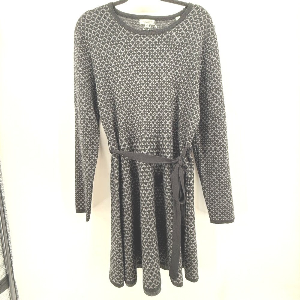 Max Studio Sweater‎ Dress Size XL Belted Grey NWT Warm Career Office Classic